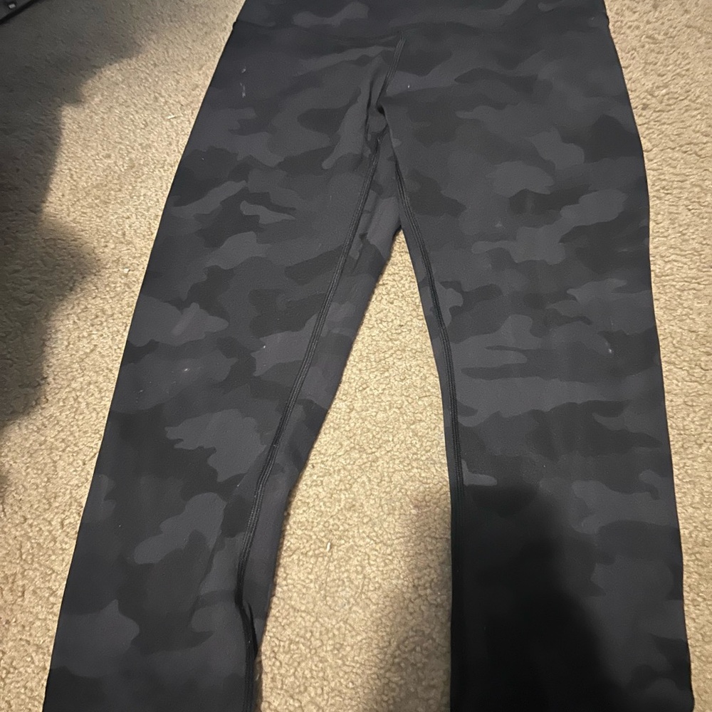 Lululemon Athletica Black Camouflage Leggings